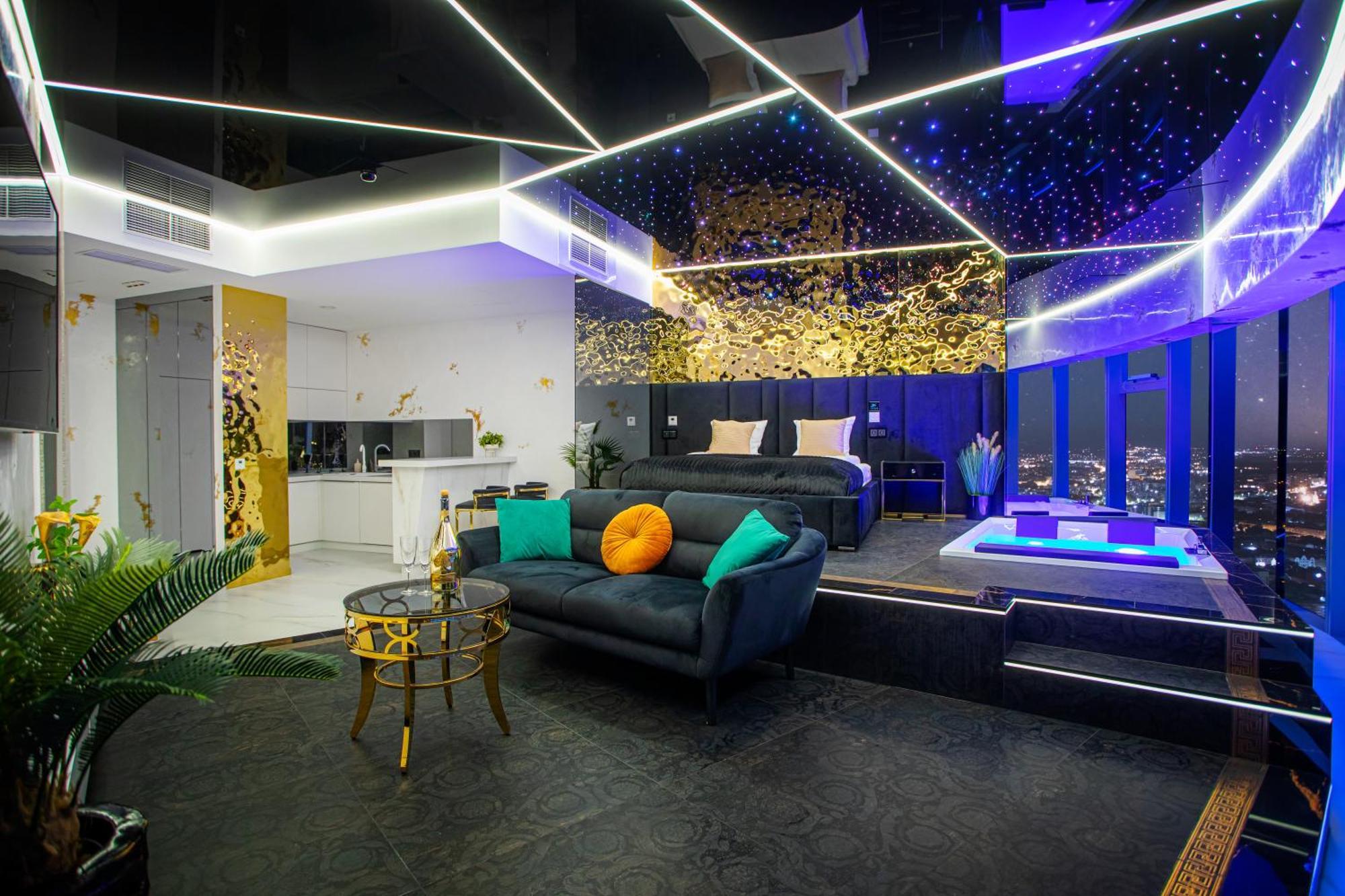 Apartamenty Sky Tower Z Jakuzzi Przy Oknie Wroclaw Bilik gambar